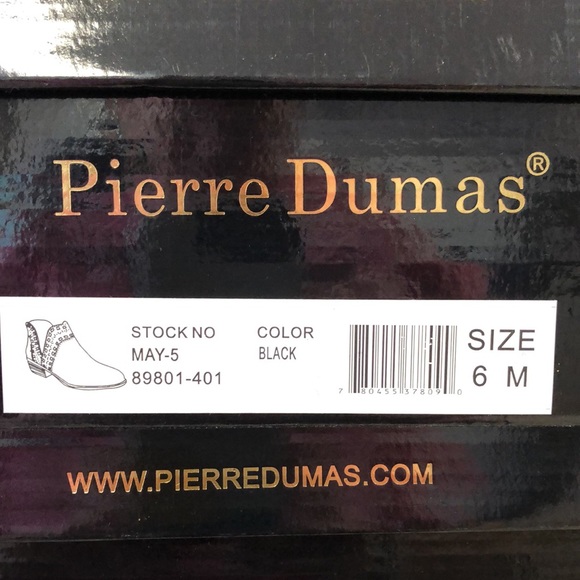 May-5 Pierre Dumas Black Faux Suede - Picture 2 of 2